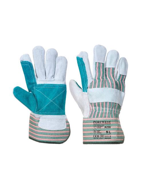 Γάντια εργασίας δερματοπάνινα διπλής παλάμης Α230 - Portwest