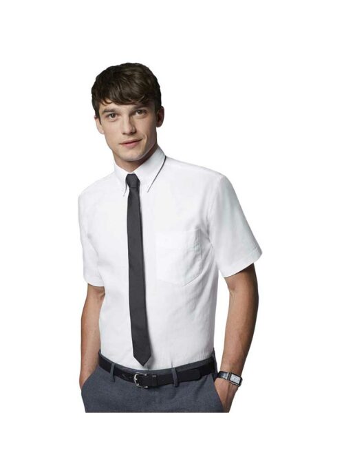 Πουκάμισο ανδρικό Brisbane της Sol's σε στυλ Oxford λευκό