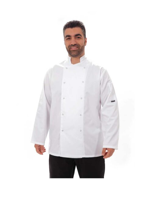 Σακάκι σεφ με μακριά μανίκια Suffolk C833 της Portwest λευκό