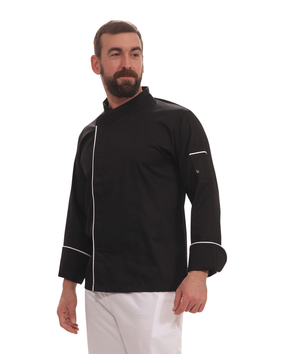 Chef 1000 Mayro 1 Προϊόν Σακάκι Σεφ 1000 - Uniform Σακάκι σεφ 1000 - Uniform - Image 4