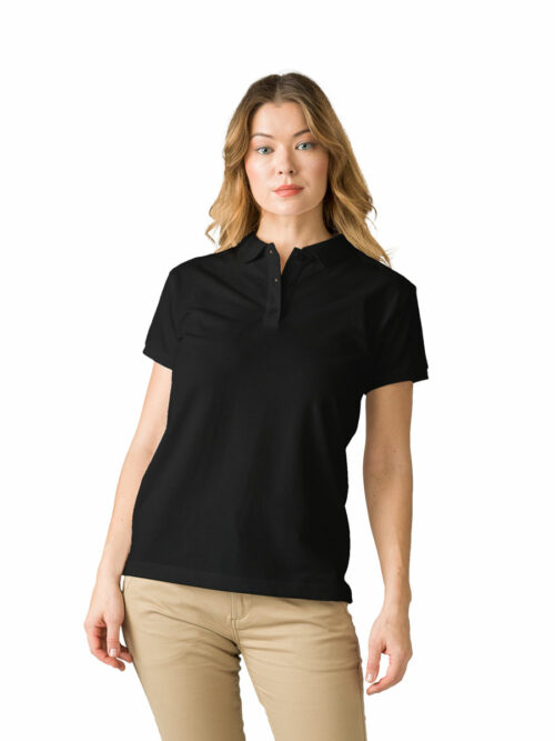 Γυναικεία μπλούζα polo MK214CV από τη Mukua μαύρη