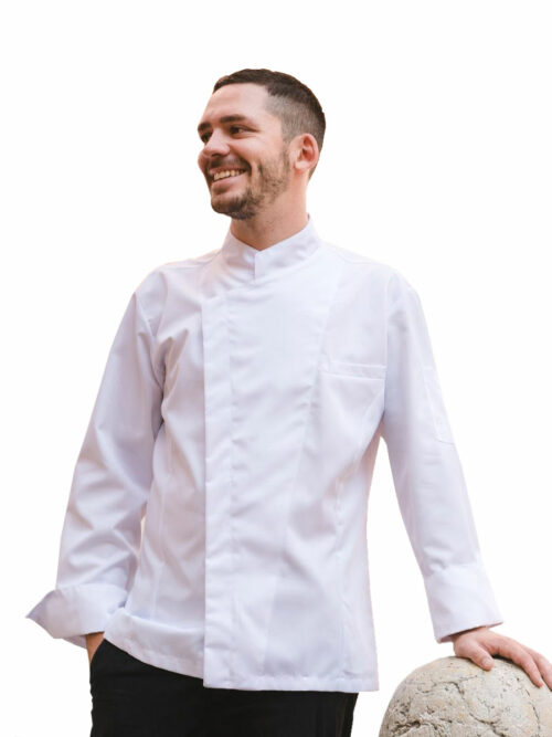 Σακάκι σεφ Zeus της Giblor's λευκό