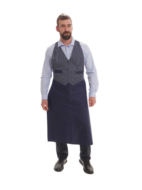 Γιλεκοποδιά με τσέπη της Uniform με ρίγα